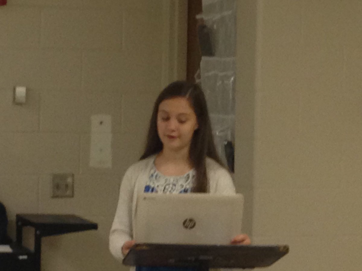 srenken1's tweet photo. Madison informs the class on her research on colonial life for women. #colonialprojects #freemanfalcons @principalsokol @erinsieh https://t.co/rhDKrMIHWw