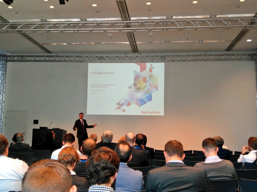 iKNOWconf's tweet photo. Next speaker: Tomas Chroust from @BearingPoint on how to gain insights into large amounts of data using advanced visualisation. #iknow2017 https://t.co/ii1wWIoTJW
