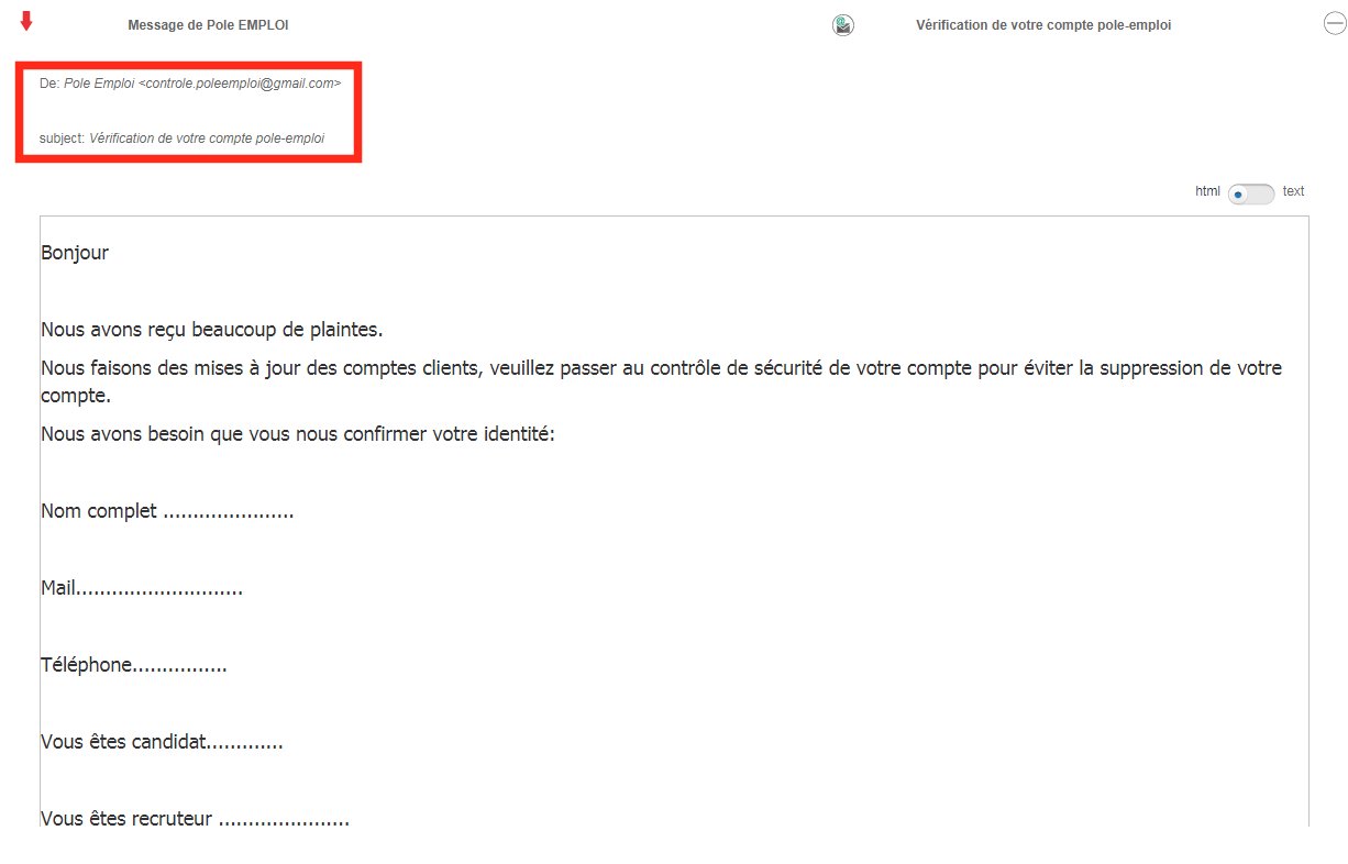 Pole Emploi Twitterissa Alerte Phishing Usurpation D Identite Poleemploi En Cours Ne Repondez Qu Aux Adresses Mail Pole Emploi Fr Ou Net Https T Co Yiylracqyr