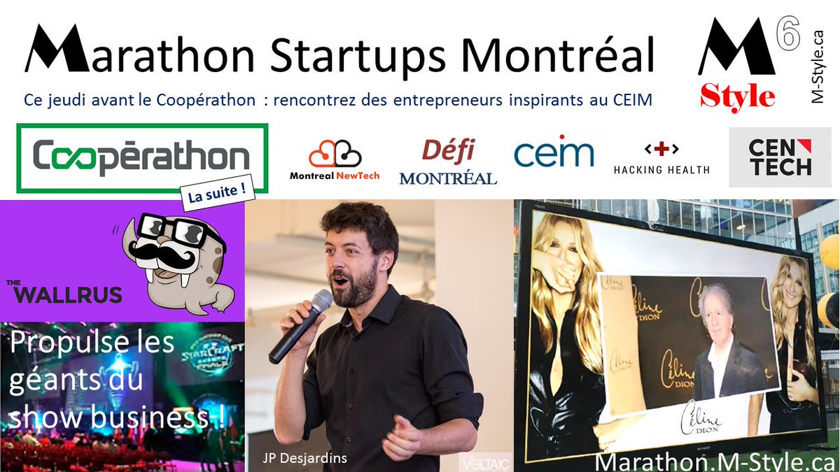 cooperathon's tweet photo. À vos marques, prêts, pitchez! @CEIM_Qc @mtlnewtech DéfiMTL @hackinghealthca @CentechMTL M-Style vous invitent au https://t.co/P8PGhvKNvx https://t.co/dZ1SOGwD2I