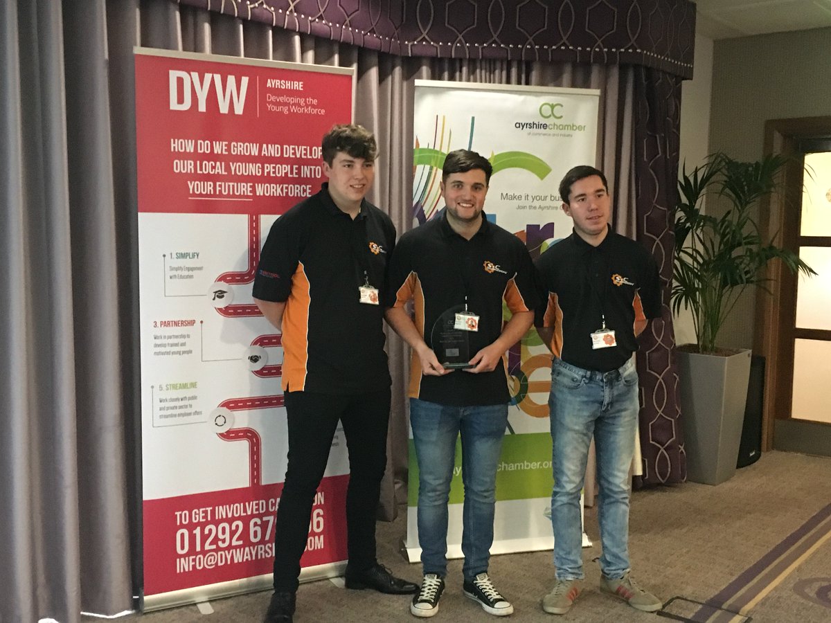SC_Engineering's tweet photo. WE WON!!! Best Over Project Award in the Ayrshire Modern Apprentice Community Challenge! @AyrshireChamber @DYWAyrshire @skillsdevscot https://t.co/Me94p7M66j