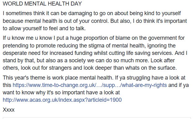 jscswm's tweet photo. A post from me on #worldmentalhealthday https://t.co/zr9VSdhTIE