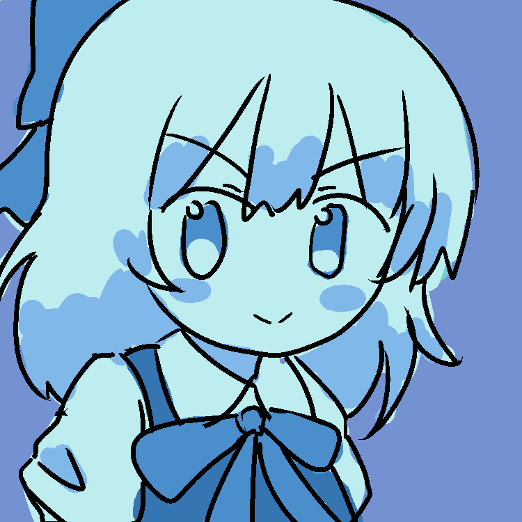 チルノ(東方Project) 「  」|プロ市民のイラスト