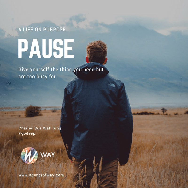 SueWahSing's tweet photo. Pause. Life's not a race. #lifecoach #lifeonpurpose #wordoftheday https://t.co/JVveqj4WAe
