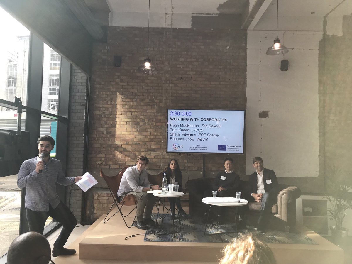 Working with #corporate at #techtoday by <a href="/capenterprise/">Capital Enterprise</a> &amp; <a href="/CE_CASTS/">CASTS</a> #london #startup with <a href="/TheBakeryLDN/">The Bakery</a> <a href="/Cisco/">Cisco</a> <a href="/edfenergy/">EDF 🇬🇧</a> @wevatteam