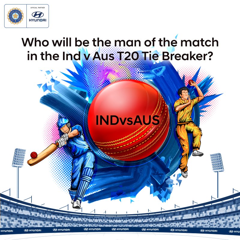 HyundaiIndia's tweet photo. Guess who will be the Man of the Match in tomorrow's epic #IndvAus T20 Tie breaker! #GetSetDrive with #Hyundai. https://t.co/HJVINMZLqs