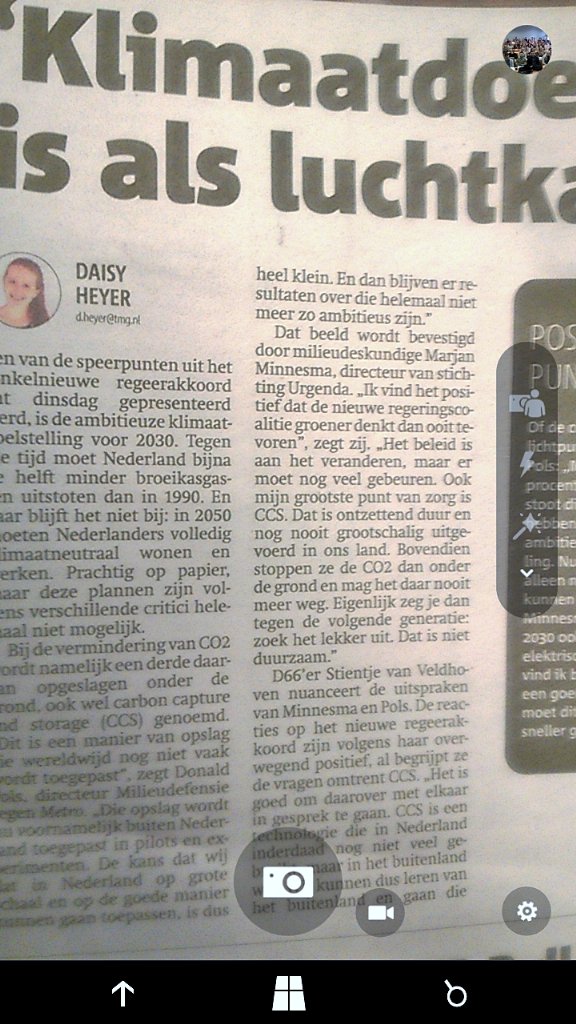 Vandaag in Metro: Marjan Minnesma van Urgenda: 'Klimaatdoelstelling is als luchtkasteel'. 1/2