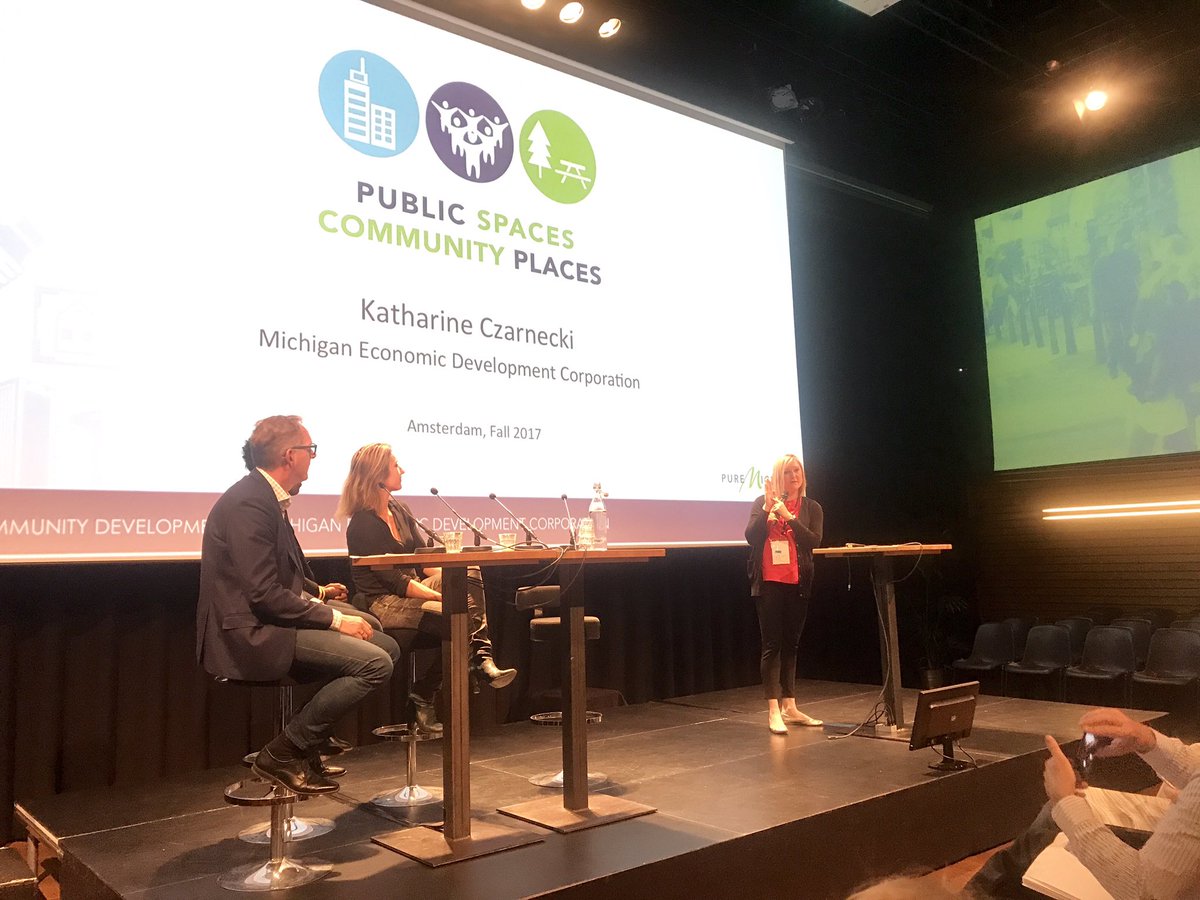 .<a href="/MEDC/">Michigan Economic Development Corporation</a>'s Katharine Czarnecki representing at <a href="/PPS_Placemaking/">Project for Public Spaces</a> #placemakingweek on @Patronicity partnership with <a href="/MMLeague/">@MMLeague</a>