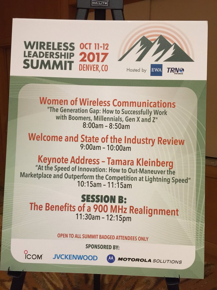 EWA4Spectrum's tweet photo. Sessions start at 8 a.m. with the Women of Wireless. Don’t miss! #WLS2017 https://t.co/07gDU8bErx