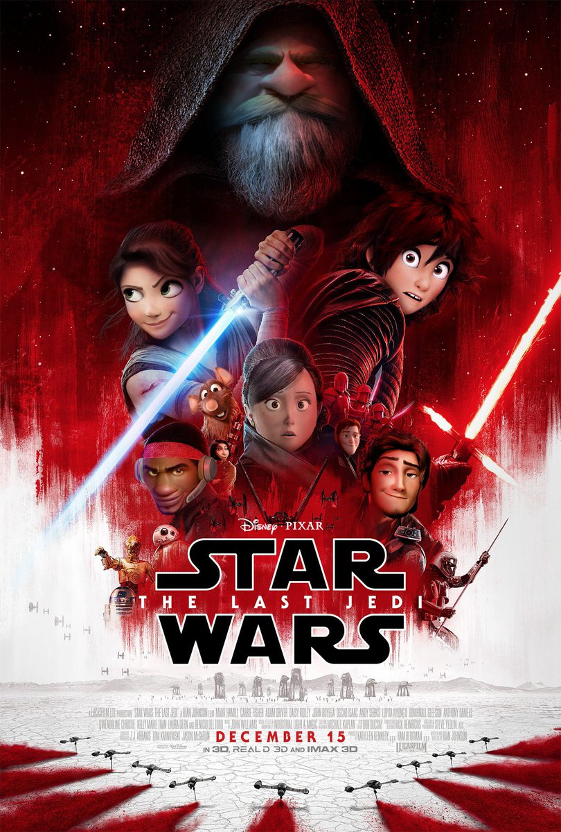 welovecinemafr's tweet photo. Si Pixar avait réalisé Star Wars 8 ! https://t.co/VRZf98mW9N