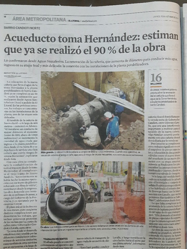 mcuvertino's tweet photo. Otra obra del @GobSantaFe para hacer de #SantaFe la capital más  pujante e inclusiva del país! #Presentes #SantaFePuedeMas https://t.co/Tc5WWpcHGH