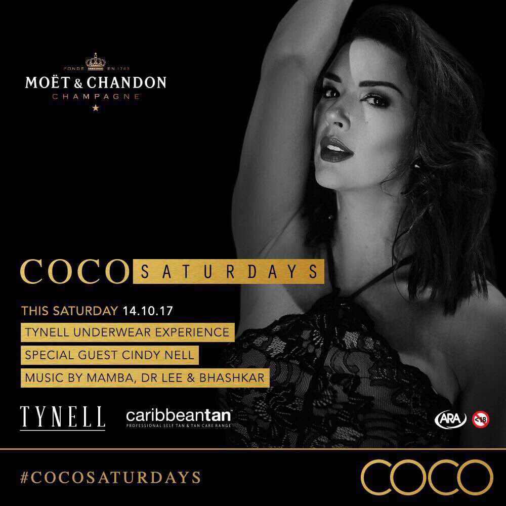 CindyNell's tweet photo. Come party this Saturday with @mycaribbeantan and @tyrone_nell 🥂✨ @COCOCPT #DressToUndress #MyCaribbeanTan #cocosaturdays https://t.co/1wmCbQXfRa