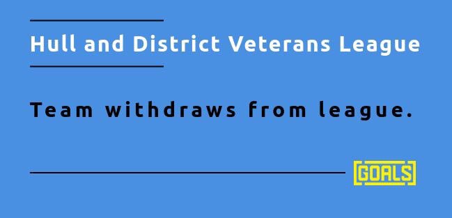 Hessle Sporting Granby withdraw from Veterans League Division 1️⃣ with immediate effect.