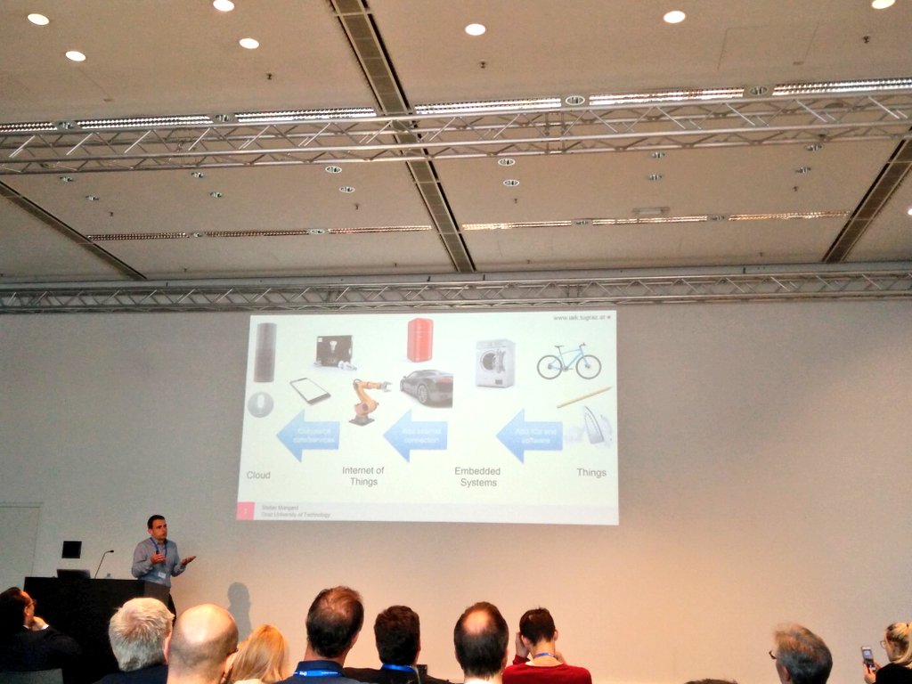 iKNOWconf's tweet photo. Wrapping up Data Management &amp; Security session of #iknow2017: Stefan Mangard from @tugraz on #Security challenges in #InternetOfThings. https://t.co/2dCGS0dbeQ