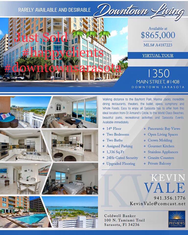 KevinValeSRQ's tweet photo. Just Sold 🌴🌴🌴
#happyclient #downtownsarasota 
Coldwell Banker Downtown Sarasota https://t.co/2pO6g0csJu