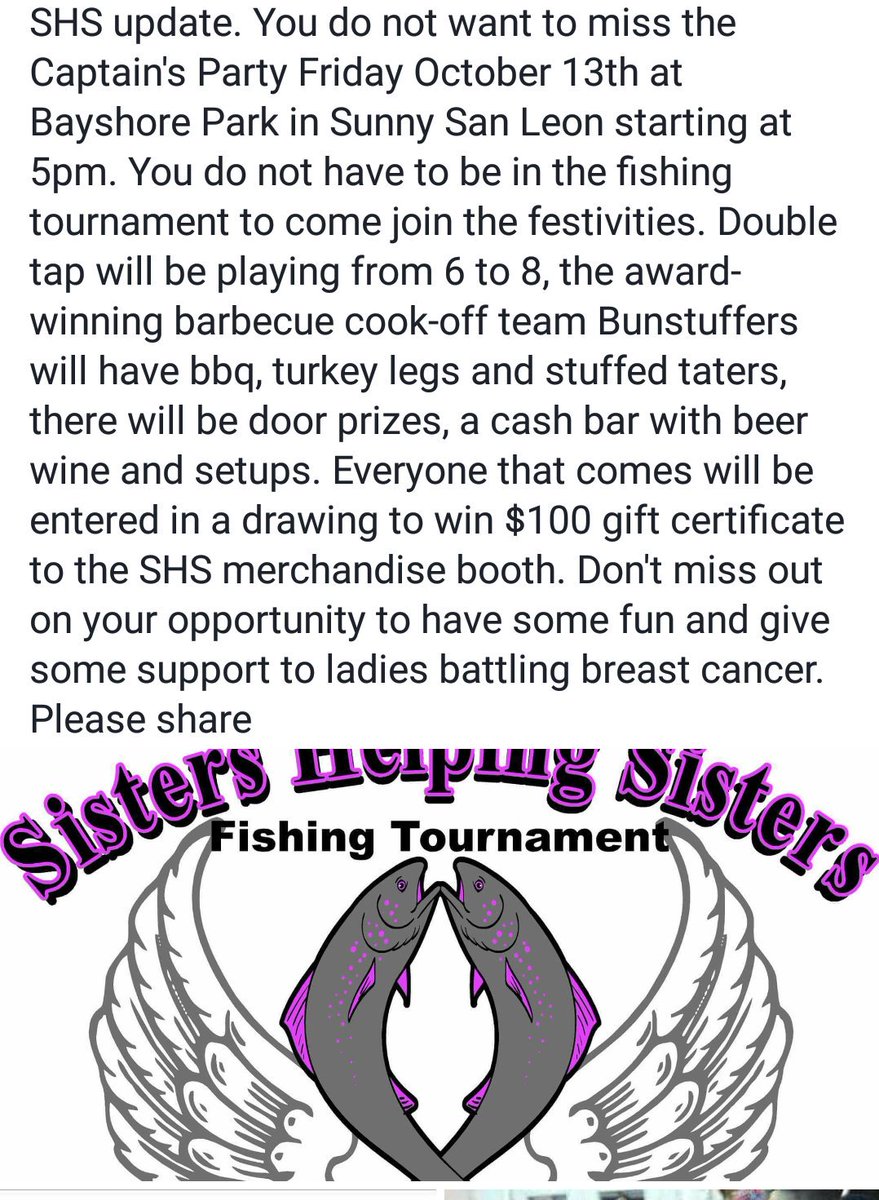 shsjaton's tweet photo. #breastcancer #fishing #motorcycles #vendors #music https://t.co/DuWlZRpxNm