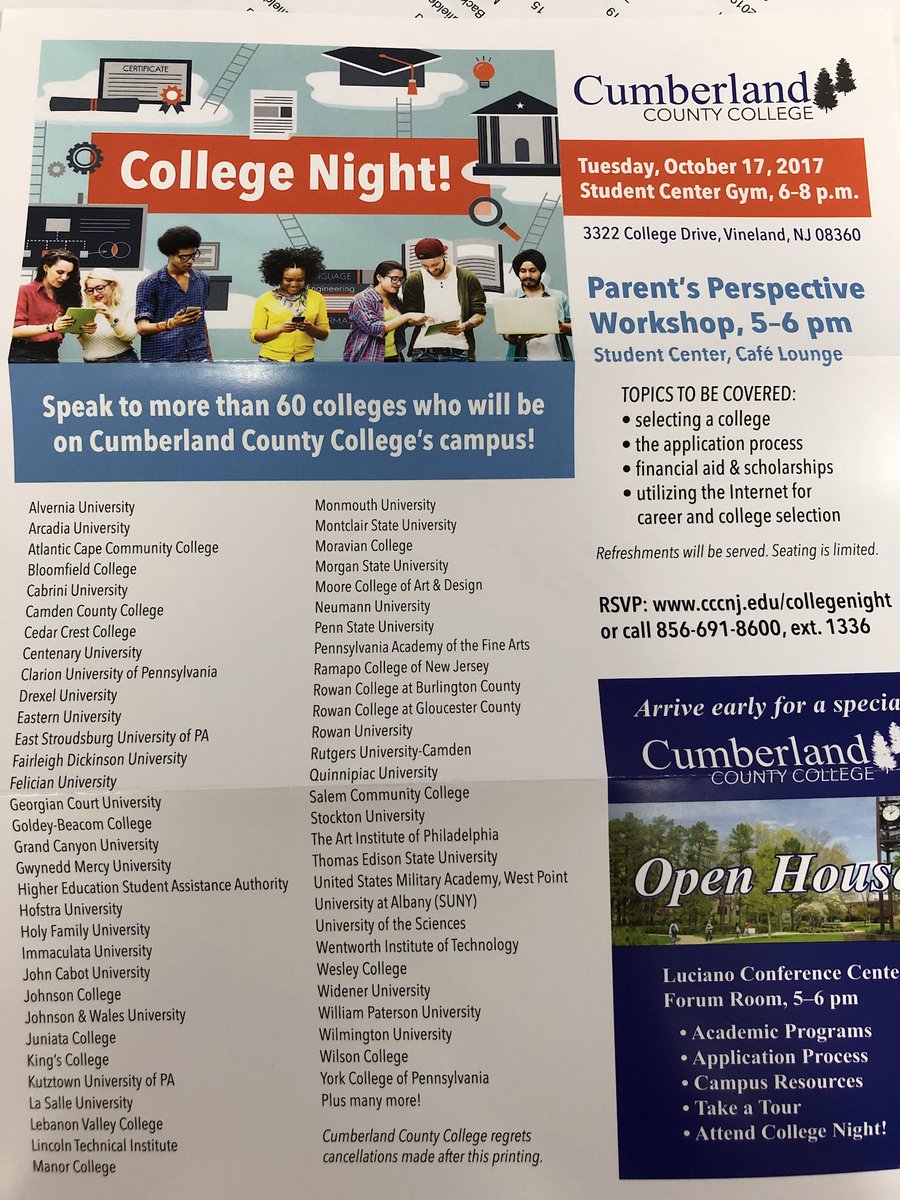 PMyersEdu's tweet photo. @VHSCO18 @CounselorsVHS Don’t miss this event! College Night!! @ccc_admissions @PrezYves https://t.co/aR0aI4YTjv