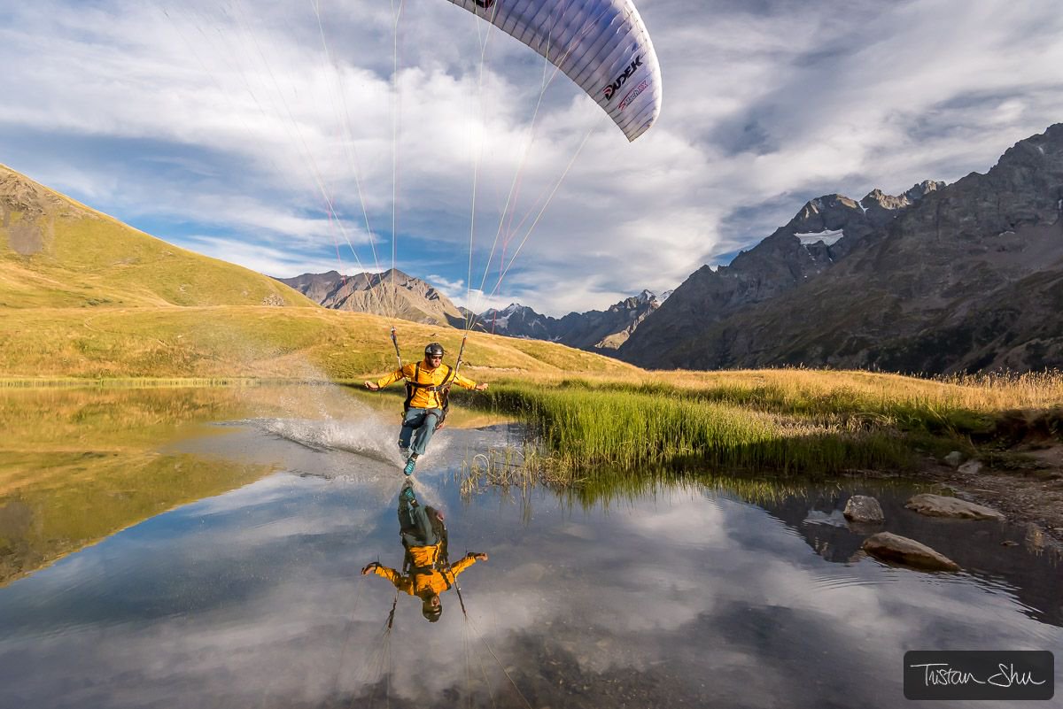 Tristan Shu on Twitter: "Mirror on the lake with JB Chandelier #LacDuPontet  #HautesAlpes #PACA #France #Europe #Adidas #Paragliding (c)  https://t.co/HiDQXLs2tl https://t.co/a5XfHmYLNl" / Twitter