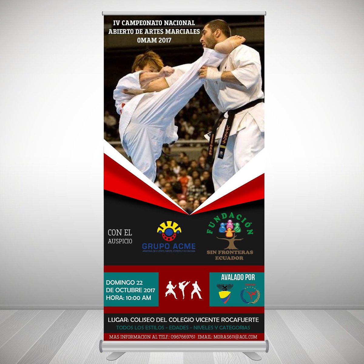 IV Campeonato Nacional Abierto de Artes Marciales OMAM 👉 domingo 22 de Octubre en él Coliseo del Colegio Vicente 📲0967669761