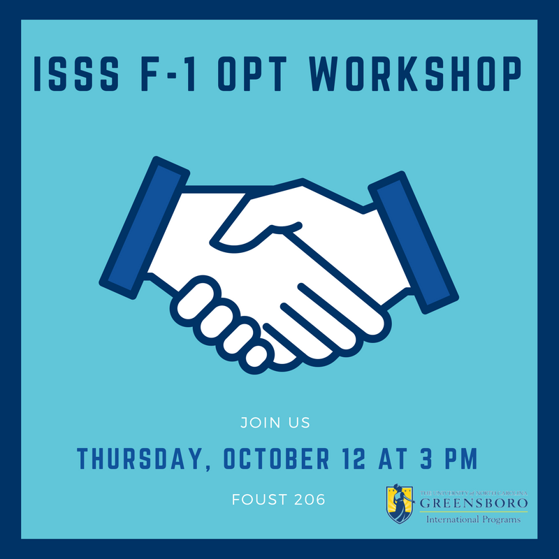 OPT workshop today! Overview of OPT, instructions, and Q&amp;A. RSVP here: bit.ly/2wQU2Ha