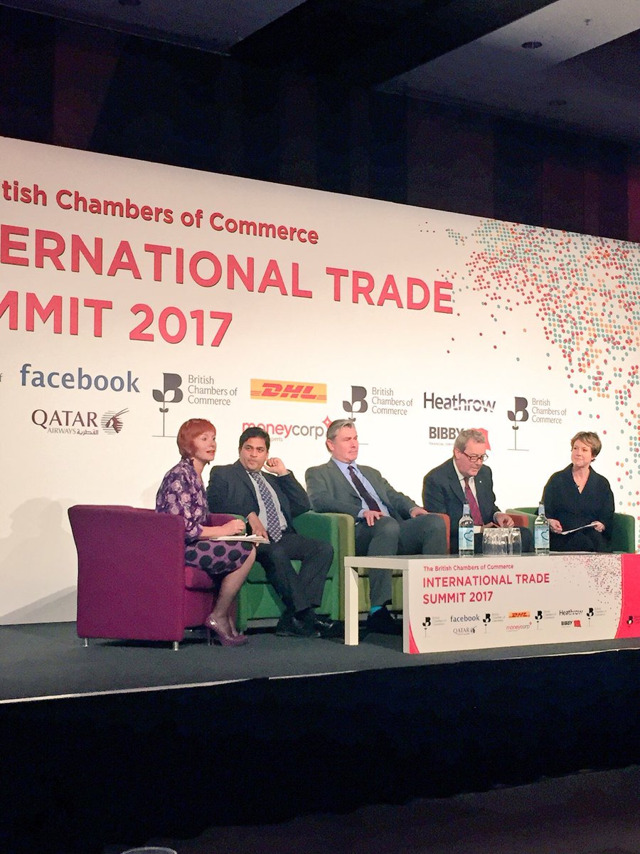 StaffsChambers's tweet photo. @SCCI_Sara leading the panel on Brexit and Beyond at the @bccexport International Trade Summit #bcctrade @KarenEBetts @ShankerASingham @AusHCUK @MyBCU Alex de Ruyter https://t.co/QugD1wB9RO