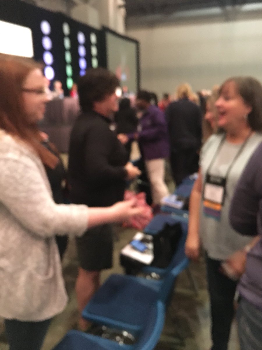 NACADA's tweet image. Business card trade led by @AmySannes. She challenges everyone to do this in every session. #getengaged #getenergized #NACADA17