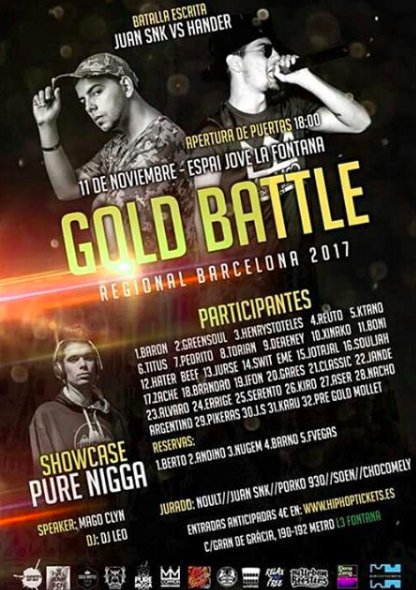 EN DIRECTO: GOLD BATTLE BARCELONA