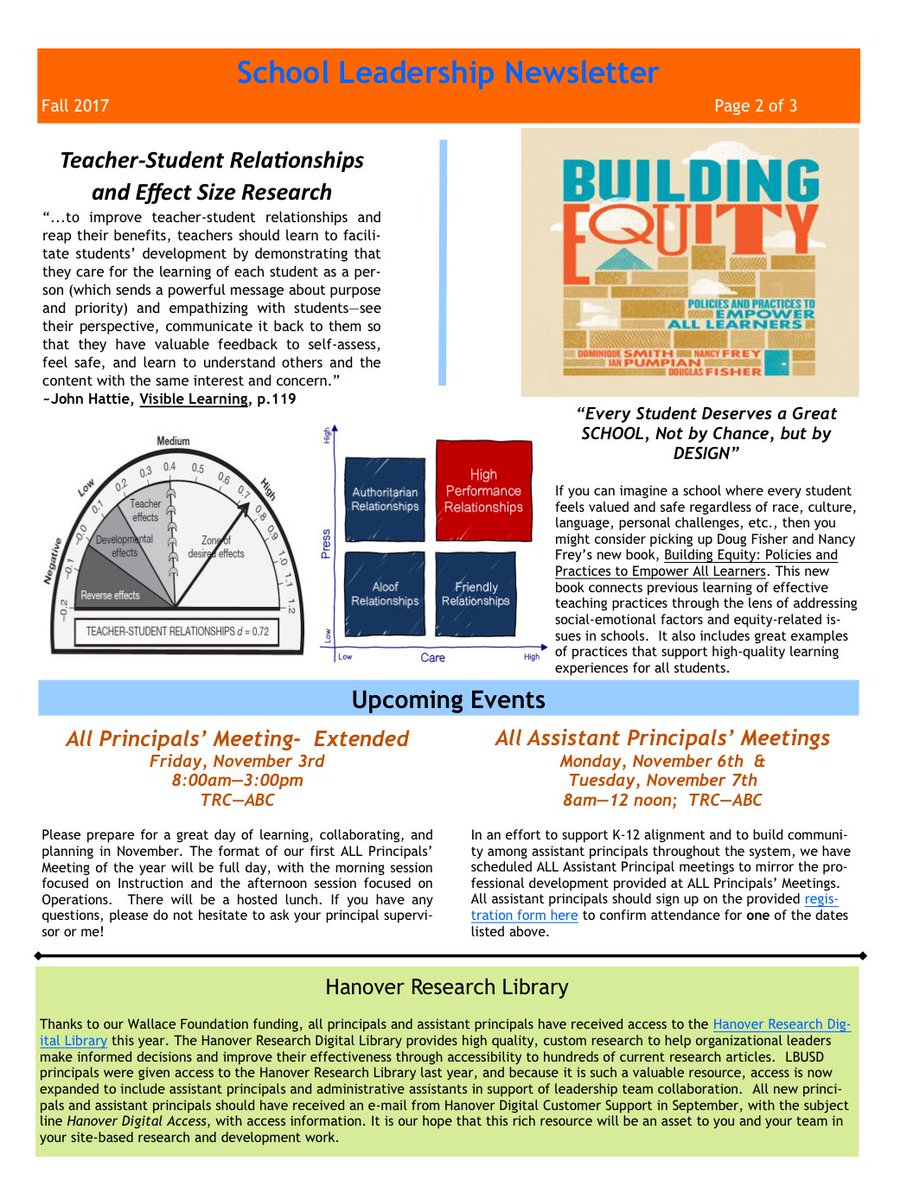 jbaker000's tweet photo. The Fall School Leadership Newsletter is here. Lots to think about as leaders in LBUSD. #theLBway #proudtobeLBUSD https://t.co/EuGA6nduXp