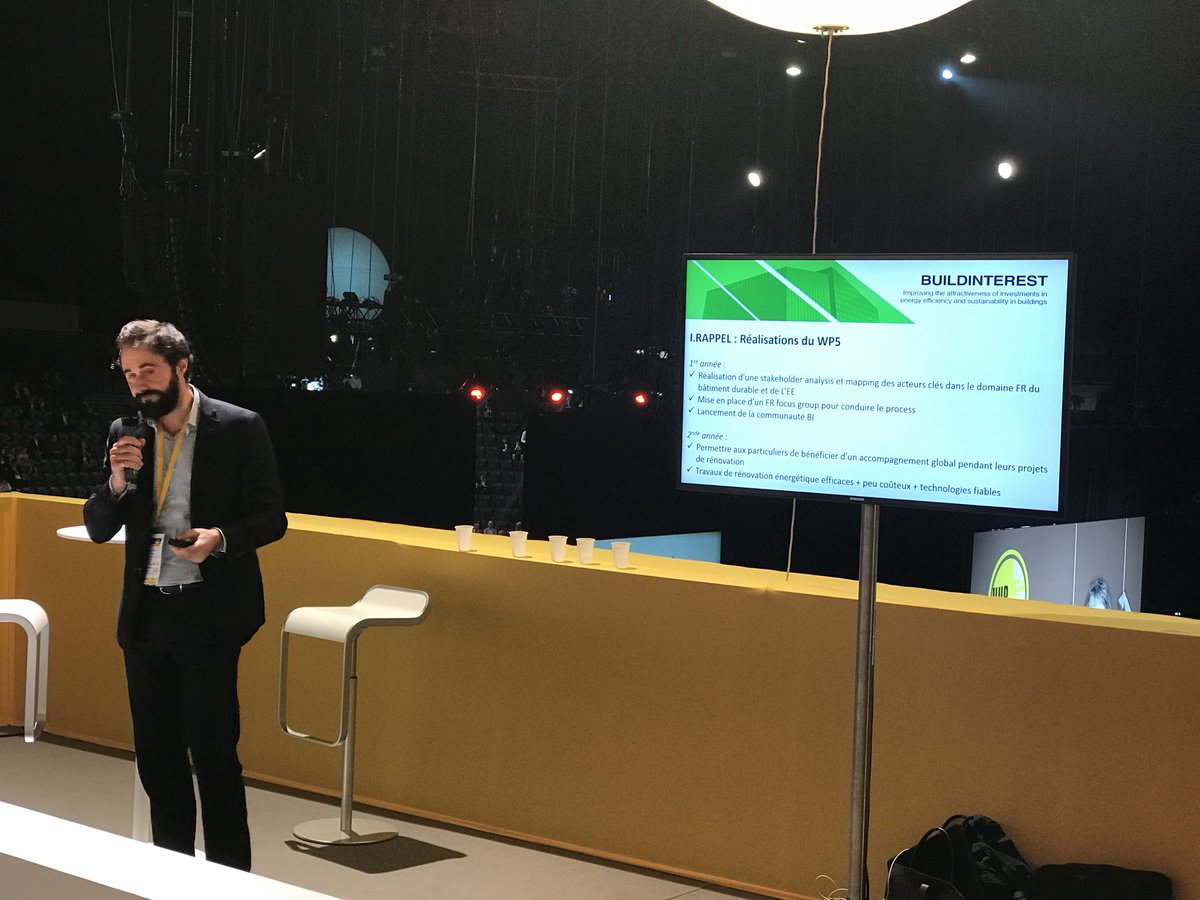 GreenBInvest's tweet photo. Jérôme van @Bpifrance is de Franse kant van @BUILDINTEREST #h2020 aan het presenteren https://t.co/69ALTuRCvW