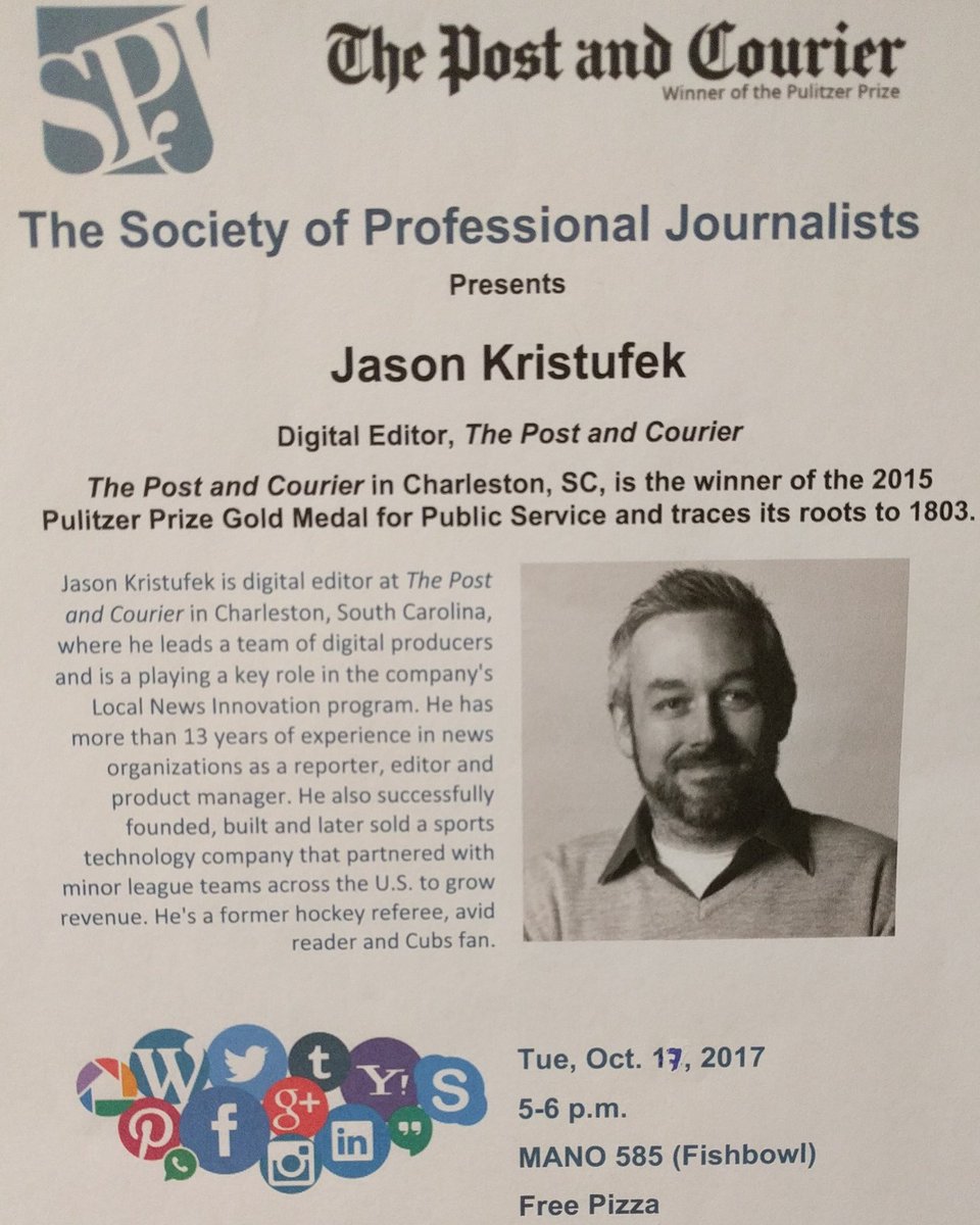 SPJWayne's tweet photo. How to improve your digital & social content? Join speaker @jkristufek on Tue, 10/17 to learn trends in online journalism @wsu_com #com2230 https://t.co/xgdYTBidAz