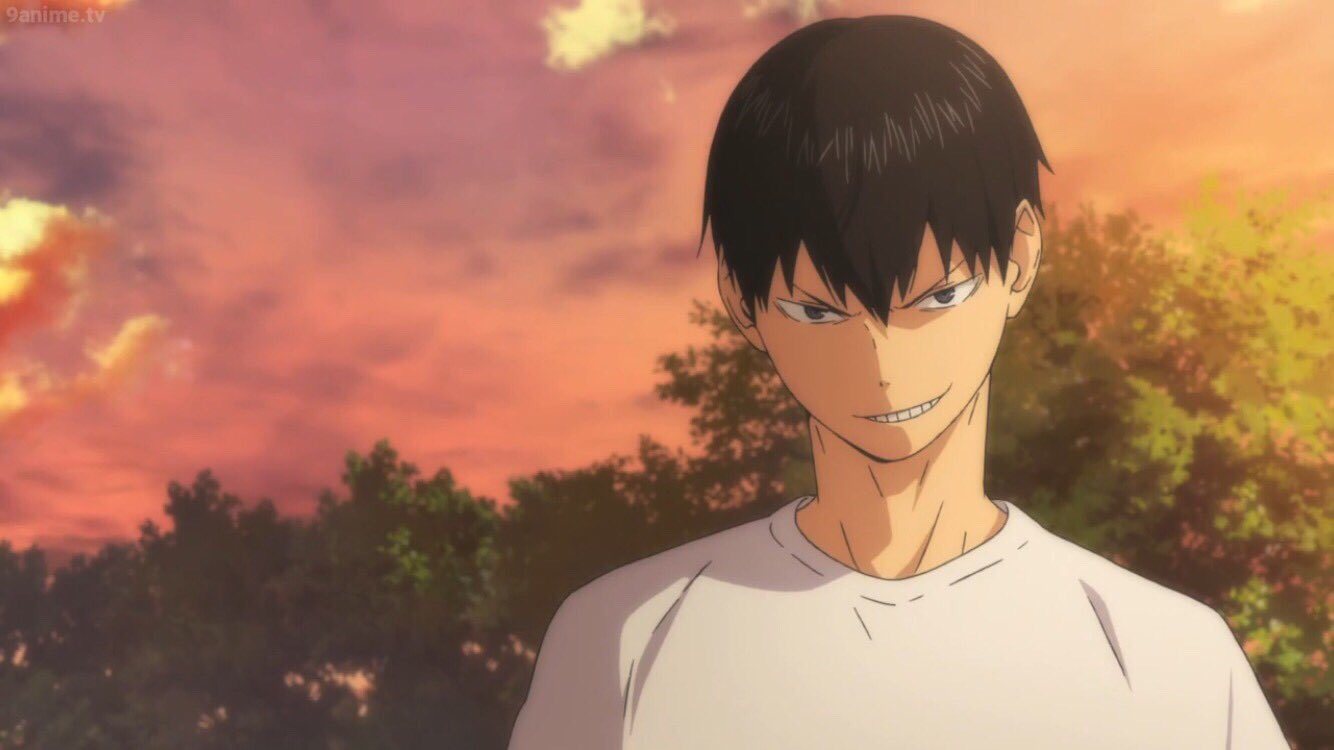 ひな 低浮上ぎみ 推しのギャップを2枚で伝える 今ハイキューみててウキウキしてるからハイキューの推しの一部も かっこいい影山とお肉勢いよく食べて喉に詰まらせるお茶目な影山 かっこいい田中さんと仏顔の田中さん