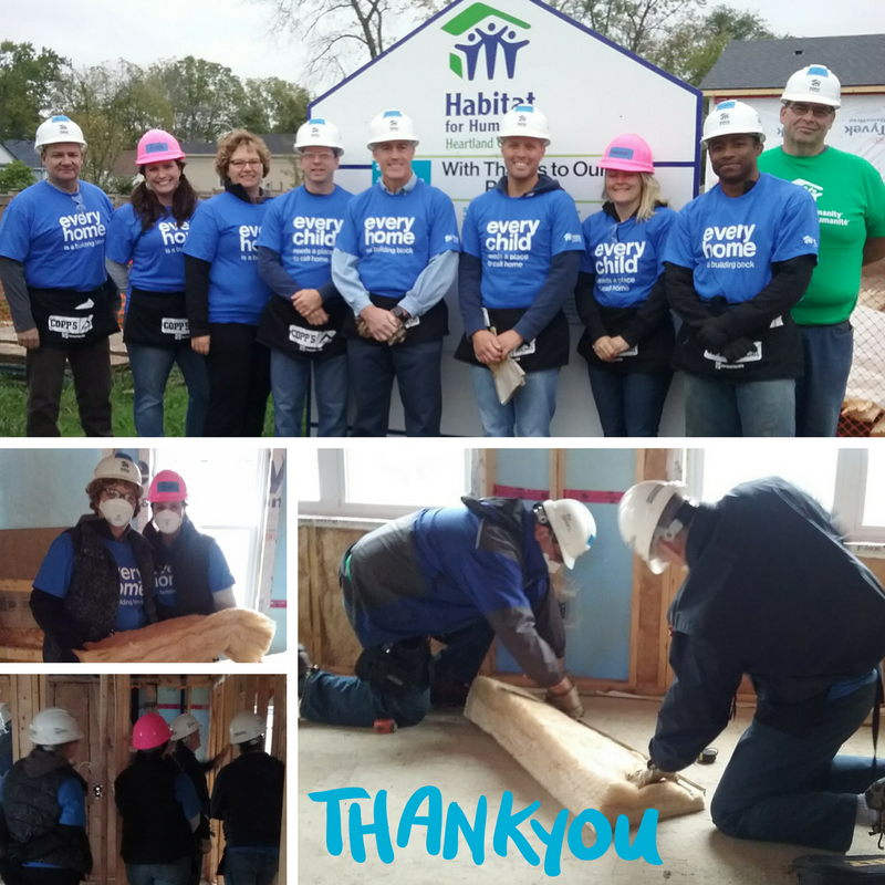 Habitat4HOME's tweet photo. Another @GD_LandSystems Canada team is hard at work on our #ForbesSt build site. Thank you for your generous support of our #HeroesForHumanity build! #LdnOnt #150ReasonsToBuild https://t.co/r7QSjCFeIU