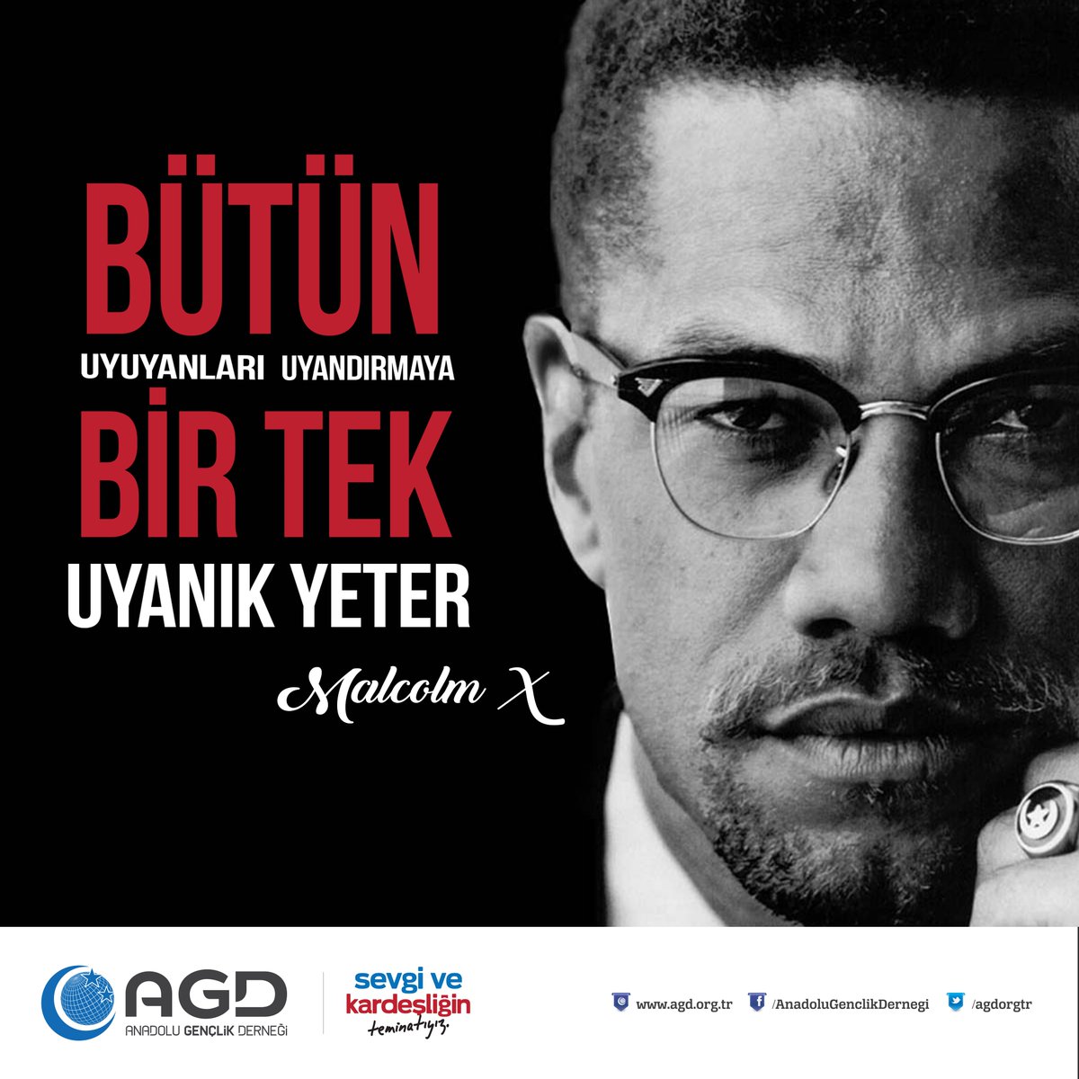 "Bütün uyuyanları uyandırmaya bir tek uyanık yeter."

Malcolm X