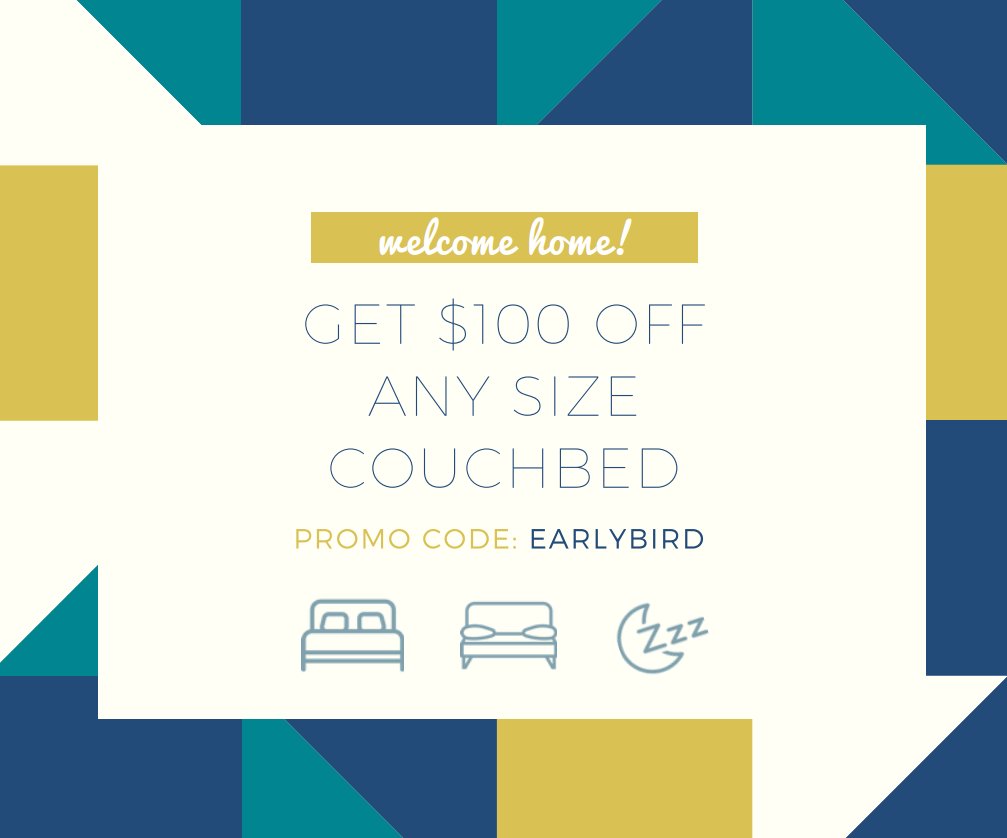 hellocouchbed's tweet photo. The early bird gets the deals! Preorder today and get $100 off any size CouchBed with promo code EARLYBIRD. 🐣

https://t.co/zjROCq5yY7 https://t.co/HFR386Jvs4