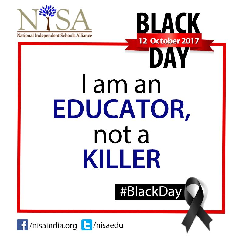 NISAedu's tweet photo. Why #BlackDay? @rashtrapatibhvn @PMOIndia @PrakashJavdekar @HRDMinistry @narendramodi @RSSorg @OfficeOfRG  #SchoolAutonomy #SchoolVoucher https://t.co/c6nIG5eccY
