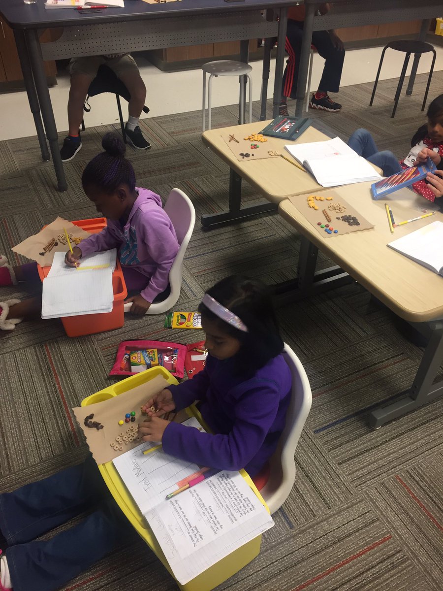 KristinBuholtz's tweet photo. Creating graphs to represent amounts of diff items in our trail mix MIXTURE! @hugheselem #connectingcontent #makingitreal https://t.co/nP2tstNL50