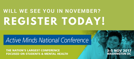 Active_Minds's tweet photo. #ActiveMindsCon17 is right around the corner &amp; tickets are going fast! Register here >> https://t.co/jmfnb3T881 https://t.co/AInvYeW07T