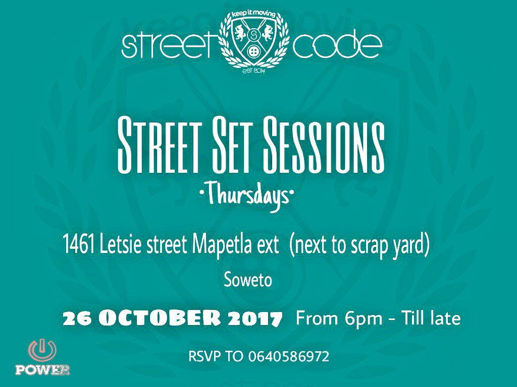 Street_Sessions's tweet photo. @StreetSetSessions | 1st &amp; Last Thursdays of the month!

📍 1461 Letsie street Mapetla ext (scrap yard)

#26Oct17 #TrapSession   🍻 🎤 💃🏚 https://t.co/TGvpqJ6pE0