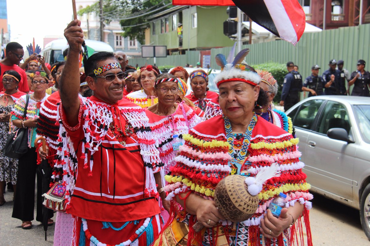 newsgovtt's tweet photo. #FirstPeoples Scenes from today's First Peoples Ceremonial Walk, which will end at the Promenade with a cultural and arts display. https://t.co/5IczWOSbyN