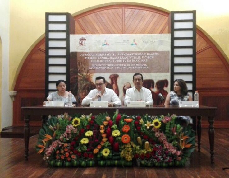 MayavisionTV's tweet photo. #SECUL inaugura la ceremonia del V Centenario del Encuentro de Dos Culturas.
#Mayavisintv #Todoquever https://t.co/AGwBq034tI