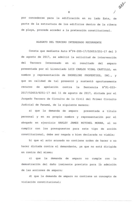 SiSeaPoint's tweet photo. Bases legales fueron primordial a la hora del dictamen de revocación de fallo ilegal para la obra #SeaPoint @AlvaroAlvaradoC @ProtegeryServir @elperiodico @tvnpanama https://t.co/4UirOiOhJB