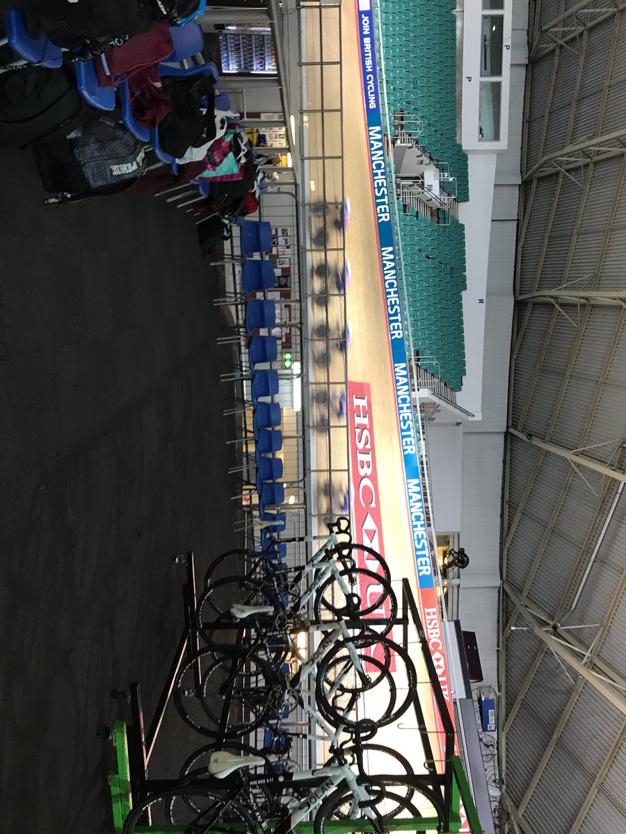 Girls have arrived <a href="/N_CyclingCentre/">Nat Cycling Centre</a> ready for their track and bmx taster. Such a treat to have Team GB training while we wait 💪
