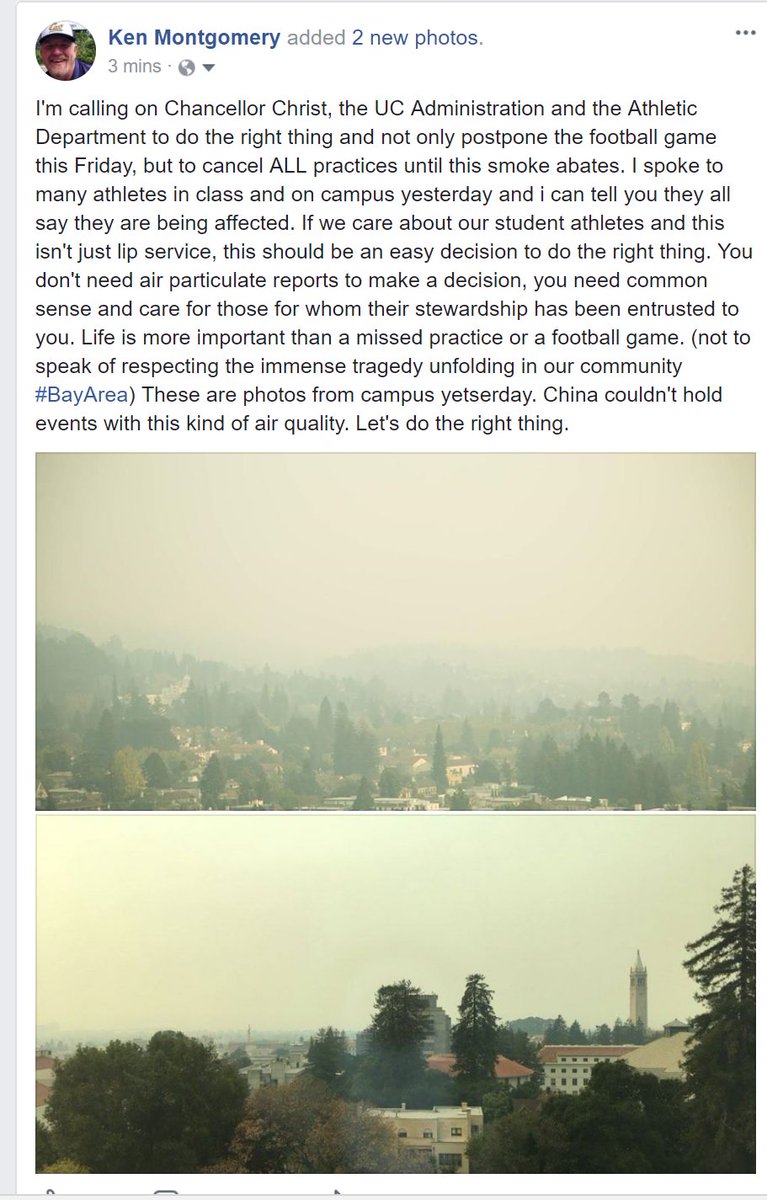 My statement 2 <a href="/UCBerkeley/">UC Berkeley</a> Chanc Christ re health/safety 4 ALL student athletes: &amp; why we should postpone Friday game. PLEASE RT if u agree