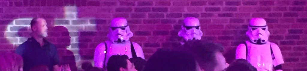 shahmonger's tweet photo. The fourth Storm Trooper had forgotten his kit at home and so had to go work in his vest and pants #SUPERNOVAUK https://t.co/cFX9NEn1na