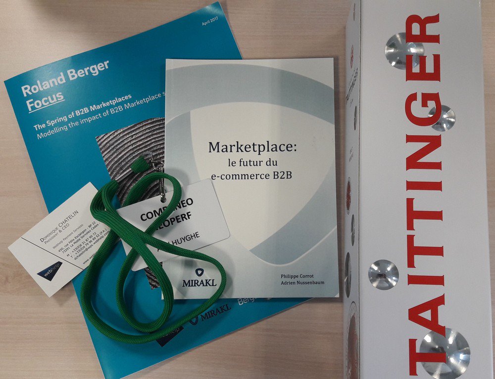 Neoperf_France's tweet photo. Merci @axelmouquet, @dominichatel, et @RolandBerger : PDJ "2017 : le printemps des Marketplaces B2B"... et le Champagne ! #Neoperf #Companeo https://t.co/qbA1bBkwry
