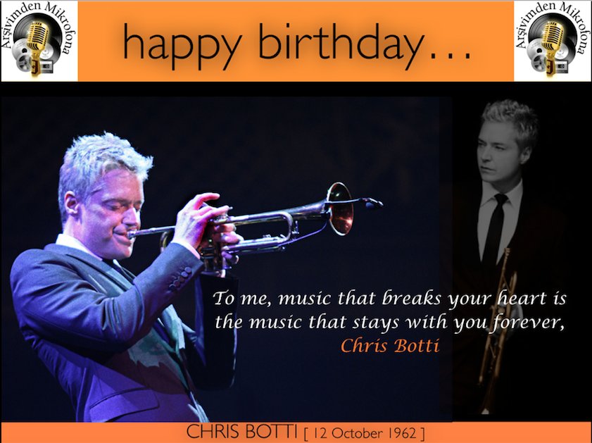 Happy birthday Chris Botti Born on this day in 1962.  