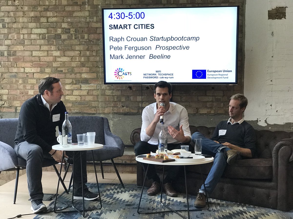 #smartcities at #techtoday by <a href="/capenterprise/">Capital Enterprise</a> &amp; <a href="/CE_CASTS/">CASTS</a> with <a href="/Sbootcamp/">Startupbootcamp</a> Prospective Beeline #london #startup