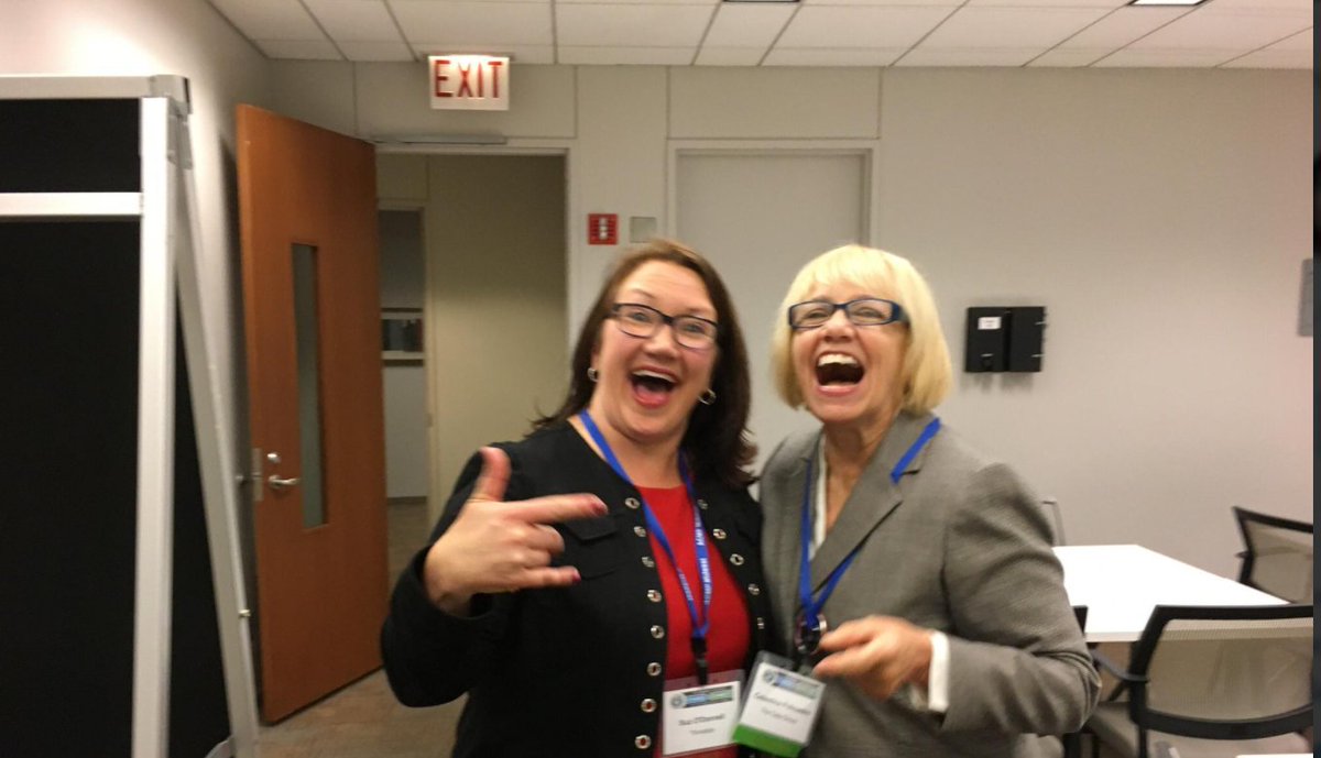 Thrivatize's tweet photo. Excited to meet my great #MCC17 speaker liaison Celestina (Celeste) Policastro in person. @ACMPMidwest #changeadvisory #Thrive https://t.co/MP4KkM8Nb3