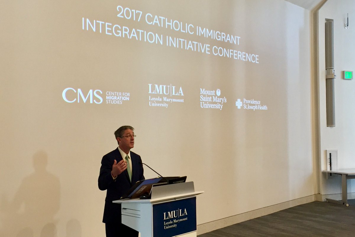 LoyolaMarymount's tweet photo. NOW | Opening remarks from @LMUSnyder at #2017CIII in the Life Sciences Buiding. Keynote address by @MayorOfLA upcoming at 9:25am. https://t.co/meGyTi7BC4