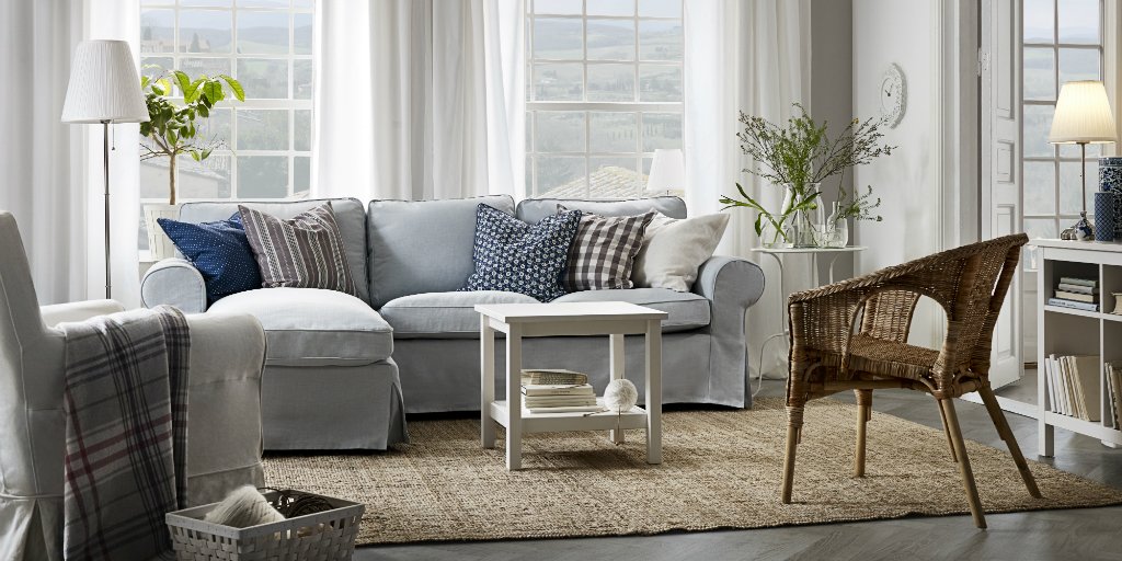 The tables next to the sofa